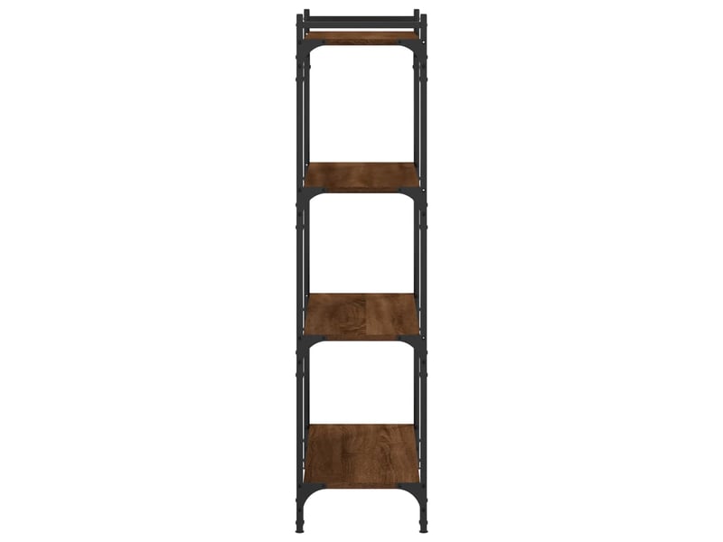  Bibliothèque 4 niveaux, armoire à livres chêne marron 80x30x120cm bois ingénierie  - Conforama E