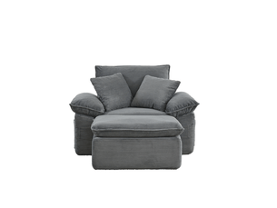 Fauteuil fixe LUHOMFU Tissu gris