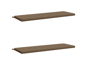 Lot de 2 coussins de banc, coussins d'assise soest 100 % polyester taupe cf57472
