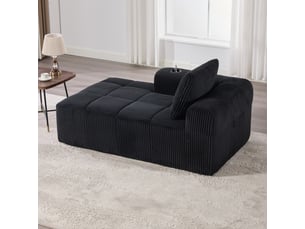Fauteuil fixe <strong>DZMDIP</strong> Velours côtelé noir