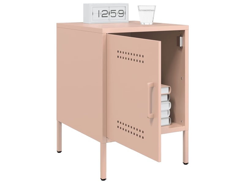  Table de chevet - cabinet de chevet - table de nuit rose 36x39x50,5 cm acier  - Conforama D