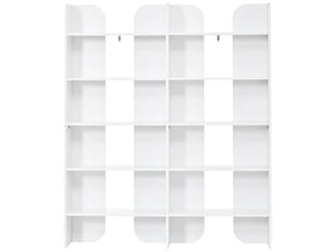 Bibliotheque coloris blanc 5 étagère(s) PANGIVO LY2060306W - 135 cm x 160 cm