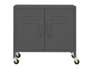 Armoire de rangement mobile avec étagère réglable 60 x 35 x 56 cm en acier anthracite 02_0046900