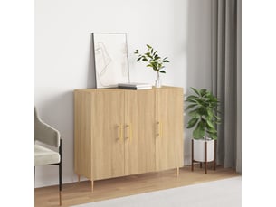Buffet - bahut - meuble de rangement chêne sonoma 90x34x80 cm bois d'ingénierie