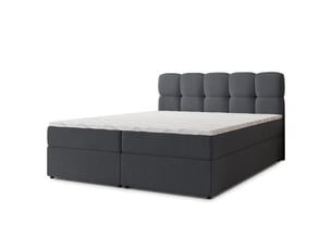 Lit avec rangement 180x200 cm <strong>MASSENO</strong> <strong></strong> coloris gris