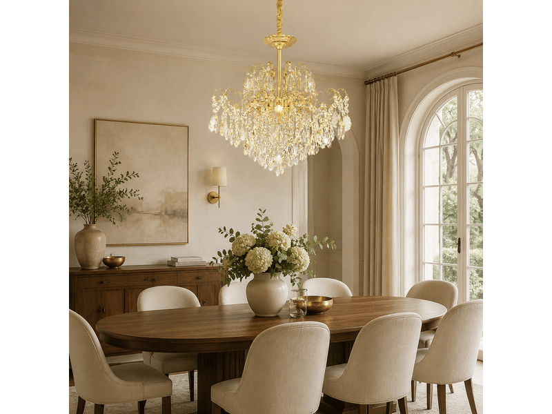  Lustre floral à la française d ø 80 cm – éclairage 3 couleurs ASLED-719 - Conforama B