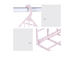 Organiseur de placard suspendu à 3 niveaux, étagère de rangement rose, grille minimaliste, étagère en tissu plastique pour chambre à coucher, dortoir