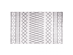 Tapis lavable noir et blanc 120x170 cm antidérapant - comfortxl