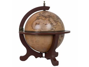 Meuble porte-bouteilles globe terrestre beige l41,6x46 h cm