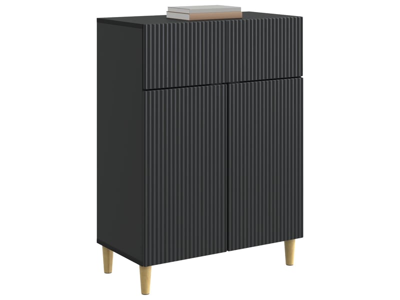  Buffet - bahut - meuble de rangement avec tiroir noir 66 x 34,5 x 90 cm bois d'ingénierie  - Conforama C
