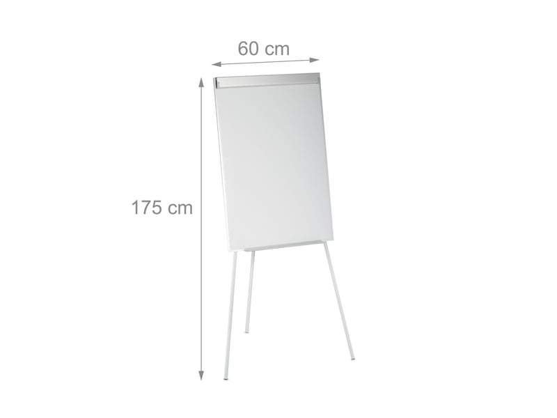  Tableau magnétique de présentation réglable avec rangement bureau 120 x 90 cm en métal blanc 13_0008557  - Conforama B