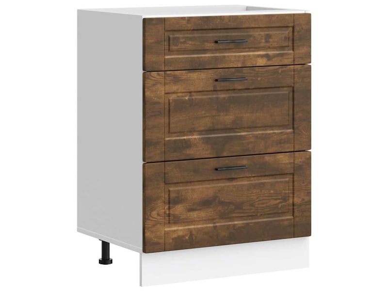  Meuble de rangement, armoire de cuisine porto chêne fumé bois d'ingénierie shl4731  - Conforama A