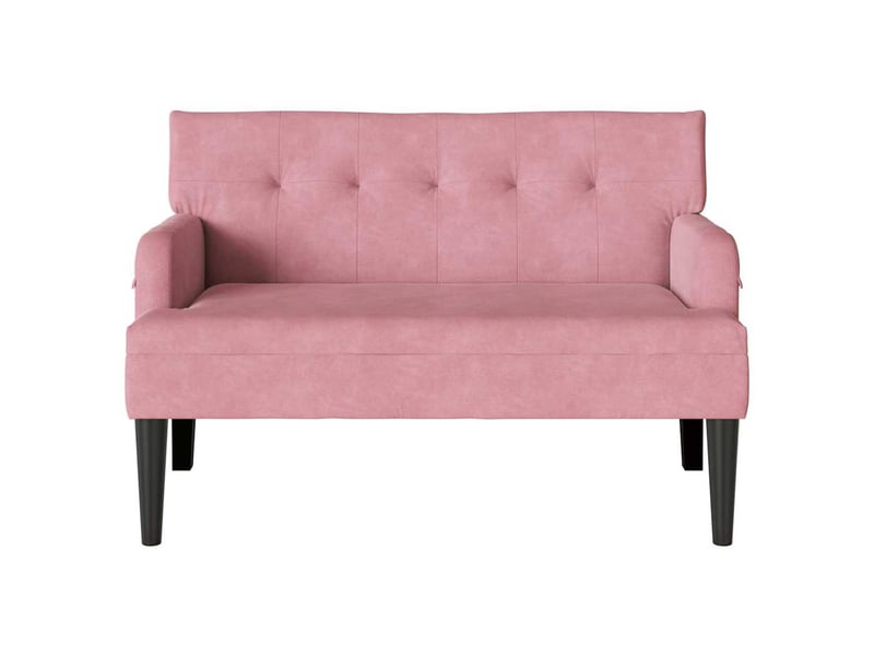 Banc chambre, banc de lit chesterfield rose 112x65,5x75 cm velours - Conforama D