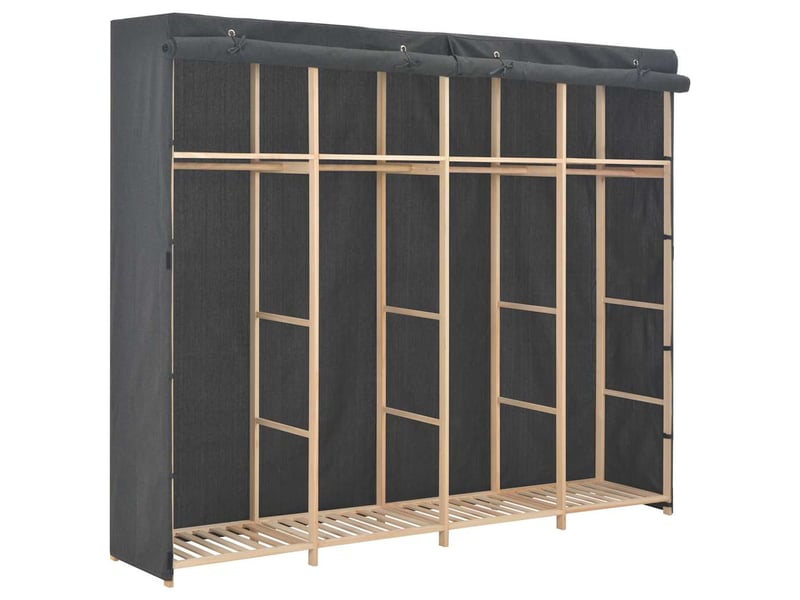  Garde-robe chambre, armoire de rangement gris 200x40x170 cm tissu  - Conforama B