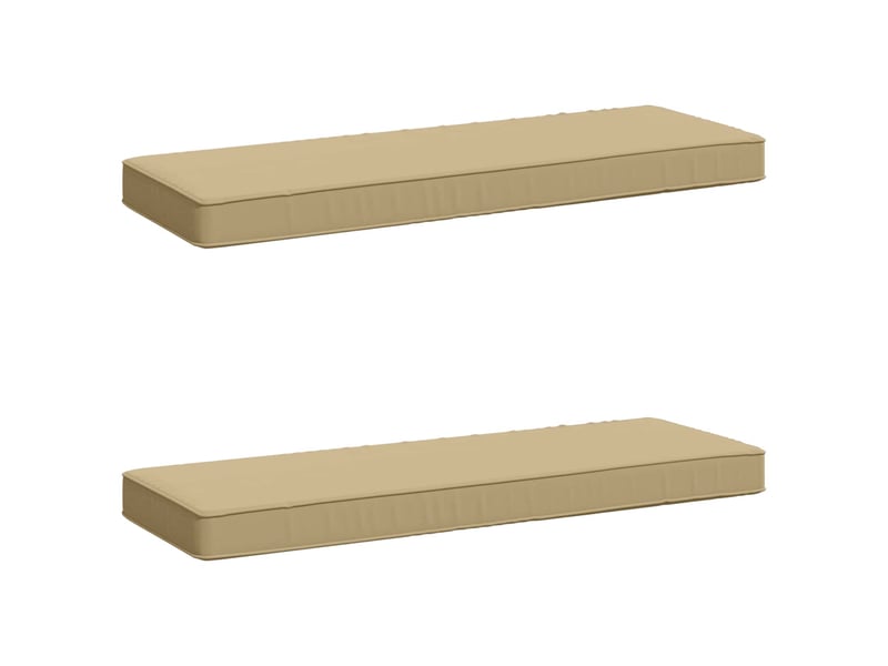  Lot de 2 coussins de banc, coussins d'assise vught 100 % polyester beige cf58395  - Conforama B