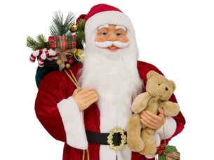 Père noël gava rouge h. 120 cm