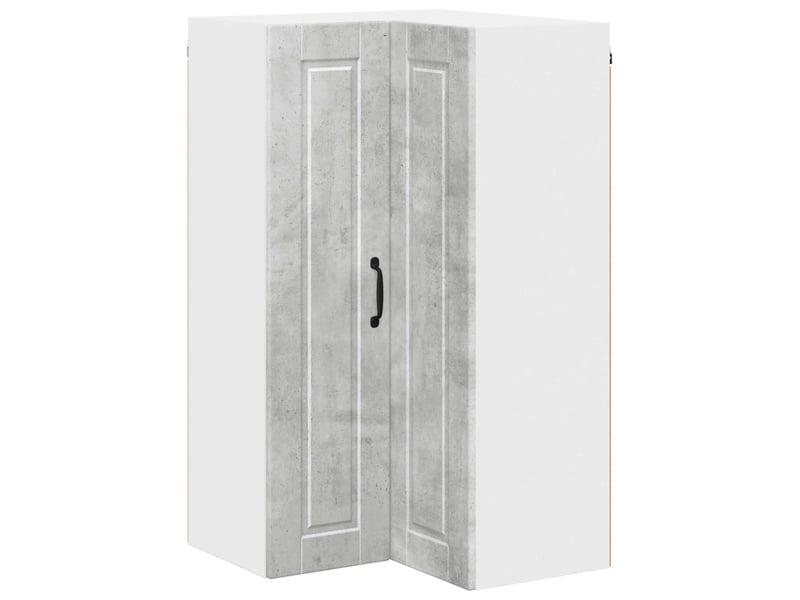  Meuble mural de cuisine, armoire d'angle cuisine porto gris béton 57x57x100cm  - Conforama A