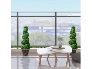 Set de 2 plantes artificielles buchsbaum uv résistantes 90 cm dans pot