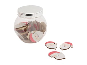 Lot de 30 accessoires de bocal père noël en bois