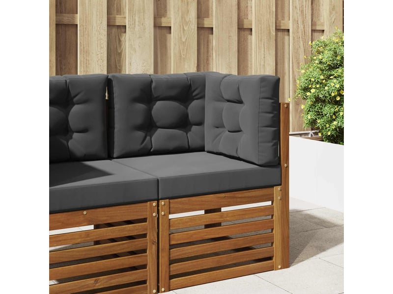 Coussin de canapé d'extérieur, coussin de chaise polyester anthracite 60 x 60 cm cf54012 - Conforama B