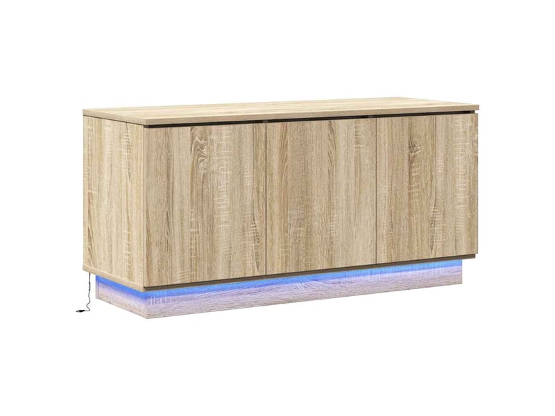 Meuble tv - banc tv - meuble de rangement 100 x 38 x 49 cm chêne sonoma bois d'ingénierie - Conforama A