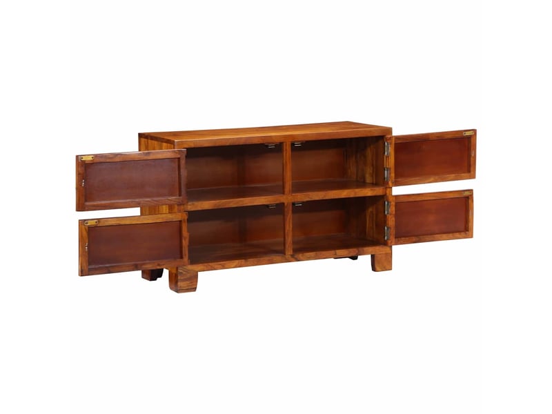  Meuble à chaussure, cabinet à chaussures 90x35x55 cm bois d'acacia massif  - Conforama C