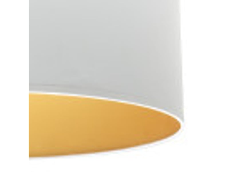  Fabrilamp anuska grande lampe à poser blanc doré, abat-jour textile intérieur doré, 1 x e27, 62 cm 188671101 - Conforama D