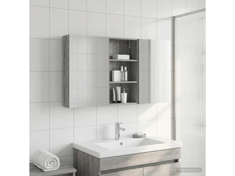 Ensemble de meubles de salle de bain 3 pcs 140x14.5x70 cm shl8685 - Conforama D