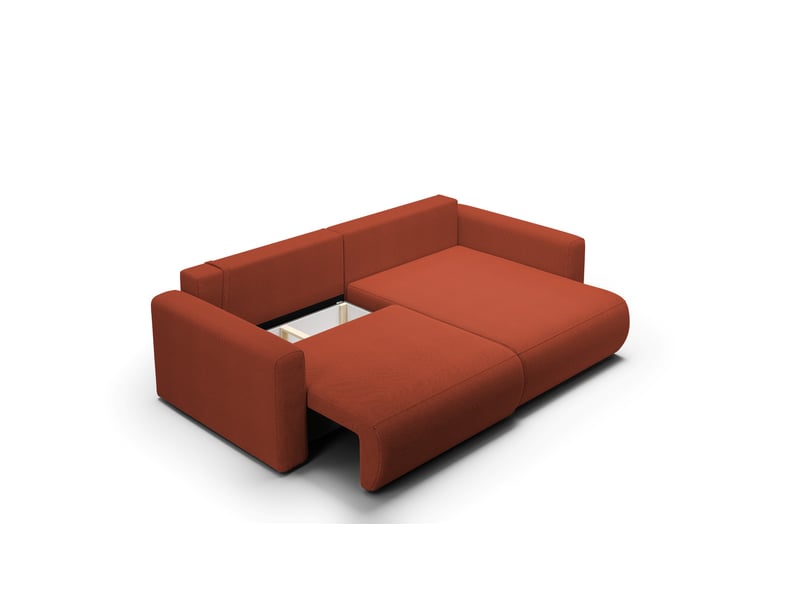  Canapé d'angle convertible 5 places welly rouge  - Conforama B