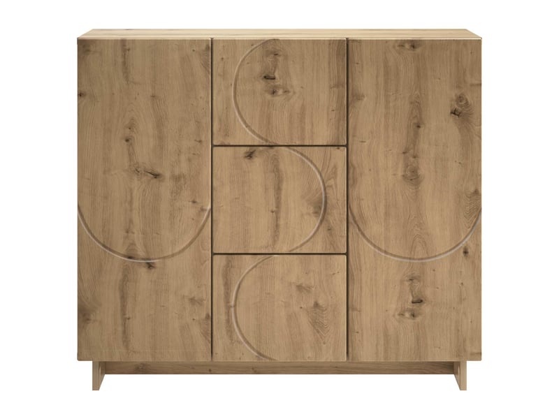 Buffet salon, buffet de rangement chêne artisanal 85,5x31x75 cm bois d'ingénierie shl14397 - Conforama D
