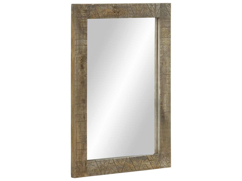  Miroir de salle de bain, miroir de toilette 50x2,5x70 cm bois de manguier massif cf62484  - Conforama B