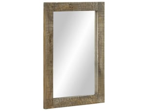 Miroir de salle de bain, miroir de toilette 50x2,5x70 cm bois de manguier massif cf62484