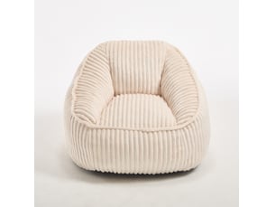 Fauteuil fixe MEUBLIV Velours côtelé beige