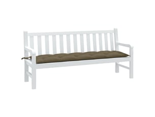 Coussin de banc de jardin, coussin d'assise taupe mélangé 180x50x7 cm tissu cf52840