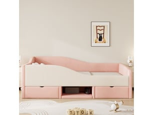 Lit banquette 90x190 cm <strong></strong>  <strong></strong> coloris bicolore