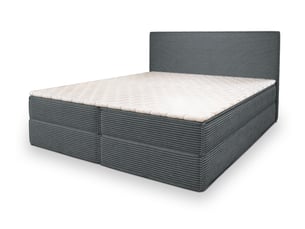 Lit avec rangement 140x200 cm MASSENO   coloris gris