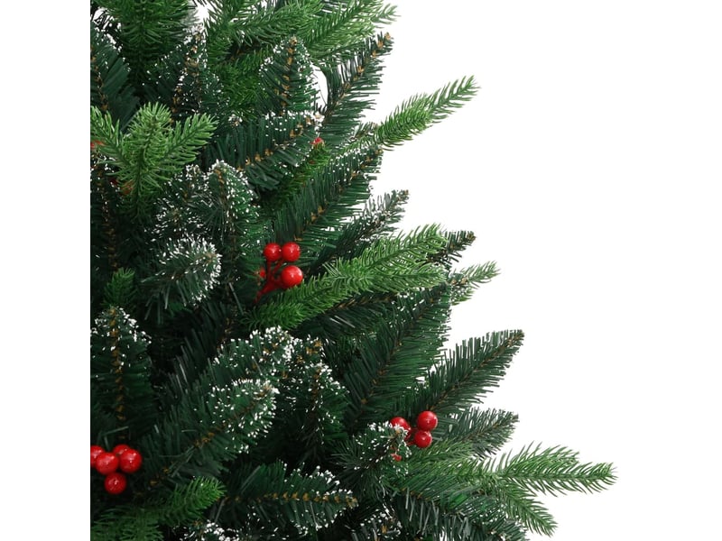 Sapin de noël - arbre de noël artificiel à charnières avec baies rouges 240 cm  - Conforama E
