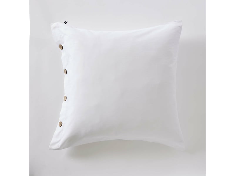  Housse de couette 240 x 220 cm + 2 taies 65 x 65 cm 100% percale de coton 120 fils perrine blanc  - Conforama C