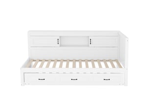 Lit banquette 90x200 cm <strong>ZOVIRA</strong>  <strong></strong> coloris blanc