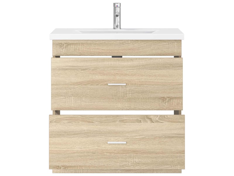  Ensemble de mobilier de salle de bain chêne sonoma shl9940  - Conforama C