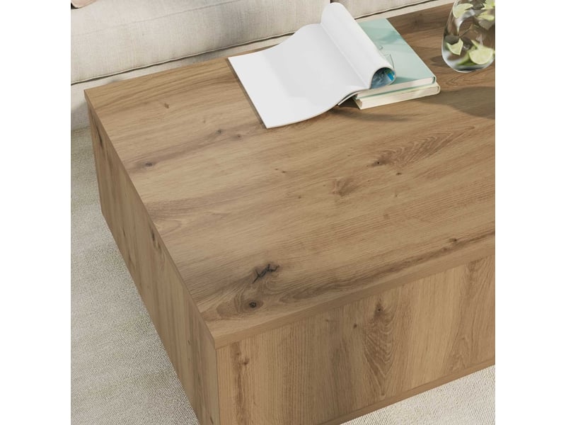  Table basse - table de salon - table à thé chêne artisanal 95 x 55 x 31 cm bois d'ingénierie  - Conforama D
