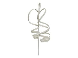 Branche décorative tourbillons blancs h. 55 cm
