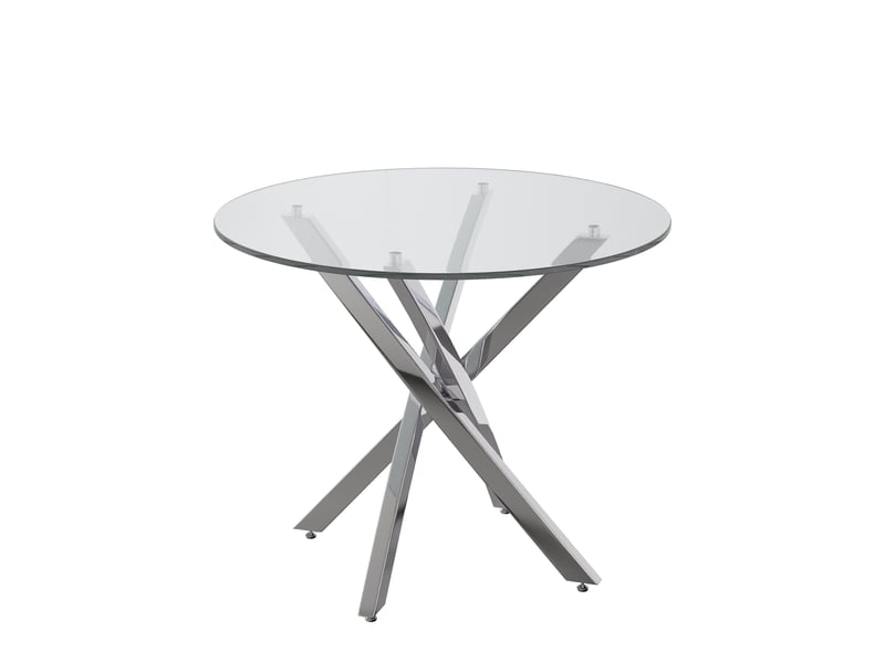  Argent table à manger extensible avec rangement, design moderne, structure fonctionnelle pour cuisine et salle à manger  - Conforama E