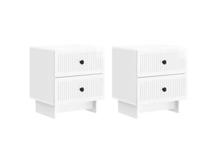Table de chevet - cabinet de chevet - table de nuit 2 pc blanc brillant 43 x 34,5 x 47,5 cm