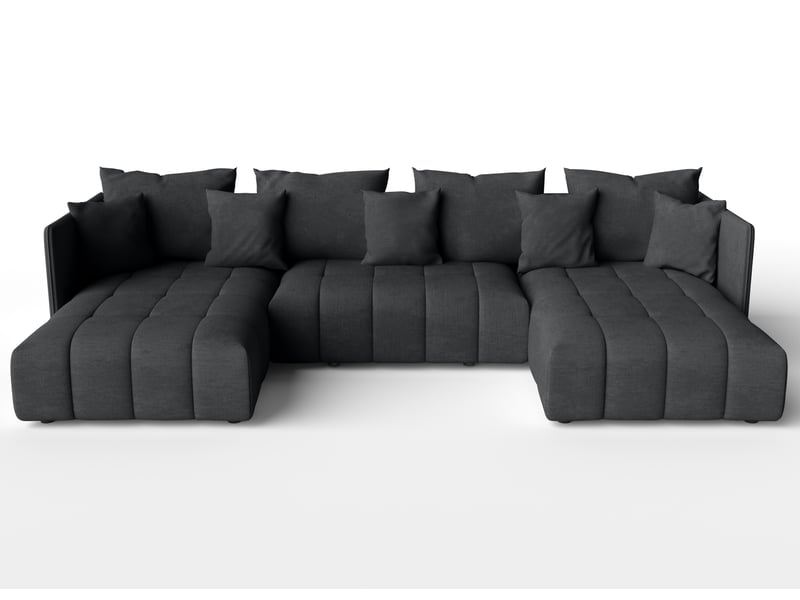  Canapé gris foncé u avec fonction sommeil veliro u 345 cm VeliroU - Conforama A