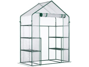 Serre de plain-piedserre à tomateschâssis froid à 6 étagères, transparente, acierpvc, 142 x 73 x 195 cm