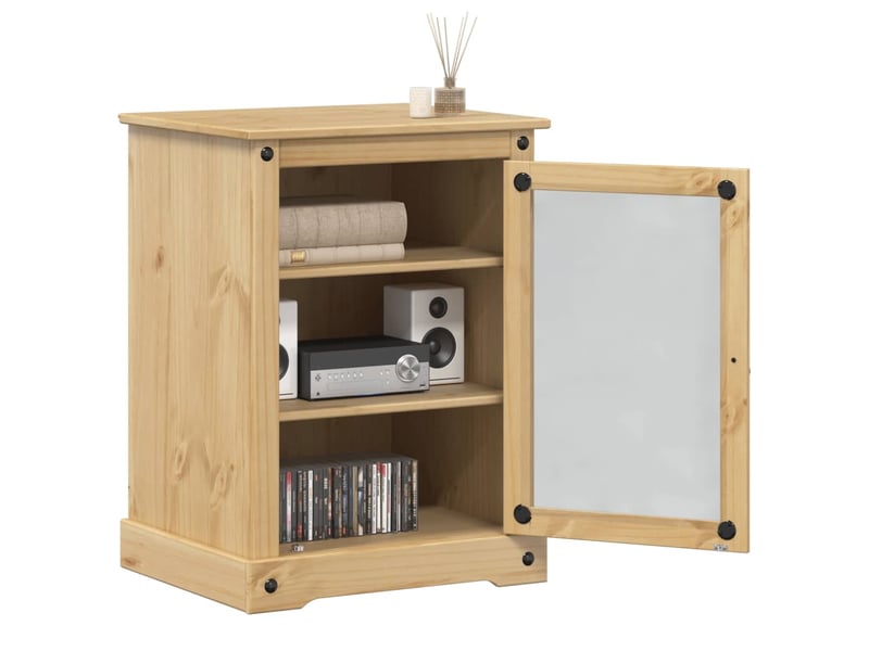  Meuble tv hifi corona 60x50x82 cm bois de pin massif  - Conforama B