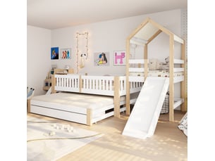 Lit superposé 90x200 cm <strong>HAUSS SPOLE</strong>  <strong></strong> coloris bicolore