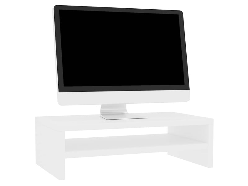  Meuble tv - support de moniteur blanc 42 x 24 x 13 cm bois d'ingénierie  - Conforama C