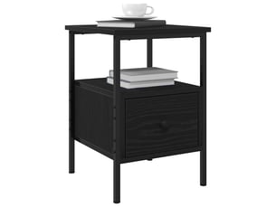 Table de chevet - cabinet de chevet - table de nuit chêne noir 34 x 36 x 50 cm bois d'ingénierie